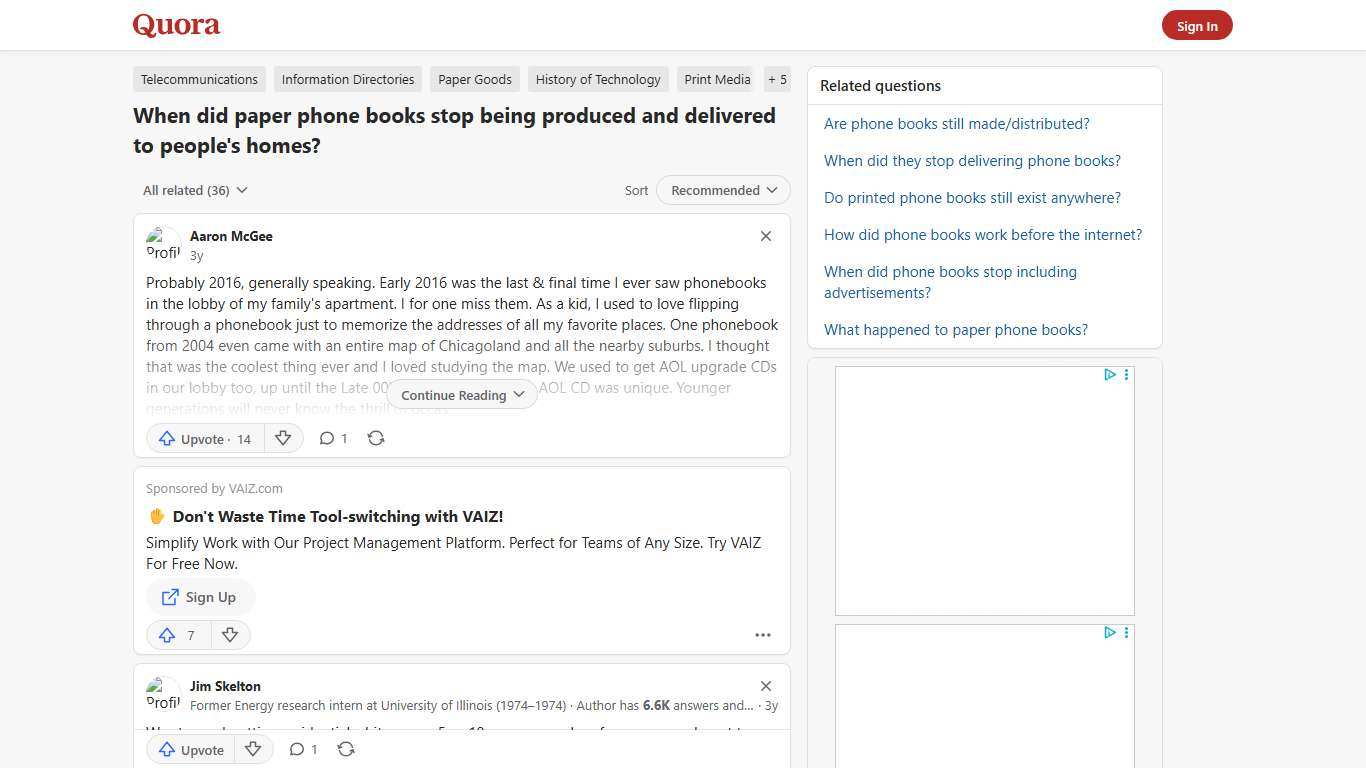 When did paper phone books stop being produced and delivered to people's homes? - Quora